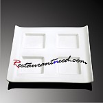 Ceramic 4 Compartments Square Plate