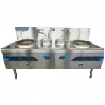 Wok Stove With 2-Burner And 2-Warmer