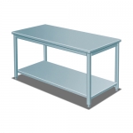 0.6m Stainless Steel Work Bench With Undershelf